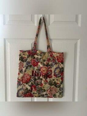 Rouje Floral Tote Bag / Pillowcase 100% Cotton Cottagecore Twee Hipster